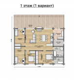 Дом из профилированного бруса VZ-430 